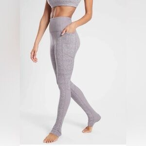 Athleta Exhale Stash Pocket Heel Tight Leggings Women’s XS Purple Ballet Dancer